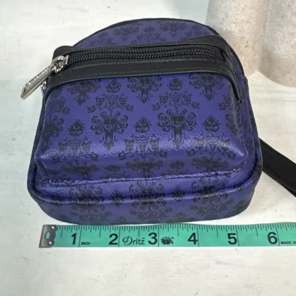 Disney Parks Loungefly Haunted Mansion Wallpaper Mini Backpack Style Wristlet